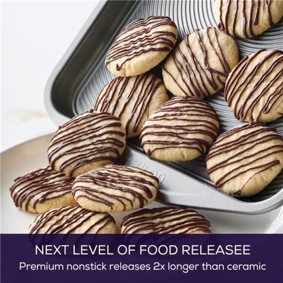 Bakeware Set Nonstick Cookie Baking Sheets, 2 Piece, Gray - Picture 3 of 8